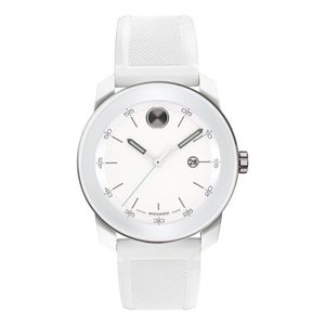Mens BOLD TR90 White Silicone Strap Watch White Dial Product Image