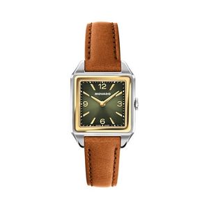 Ladies Heritage 1917 Two-Tone & Cognac Leather Strap Watch Cherry Dial Product Image