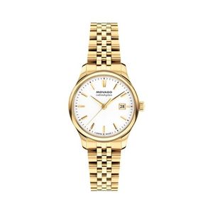 Ladies Heritage Calendoplan Gold-Tone Stainless Steel Watch White Dial Product Image