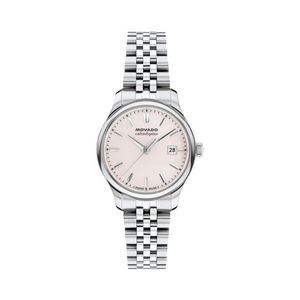 Ladies Heritage Calendoplan Silver-Tone Stainless Steel Watch Light Pink Dial Product Image