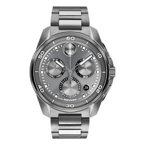 Mens BOLD Verso S Chronograph Gray Ion-Plated Stainless Steel Watch Gray Dial Product Image