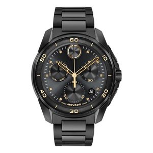 Mens BOLD Verso S Chronograph Black Ion-Plated Stainless Steel Watch Black Dial Product Image