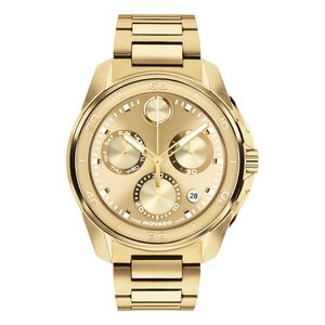 Mens BOLD Verso S Chronograph Gold-Tone Stainless Steel Watch Gold Dial Product Image