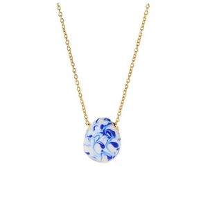 Pebble Mini Marble Blue Necklace Product Image