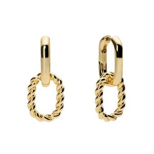 Ash Double Gold Hoop Earrings Product Image