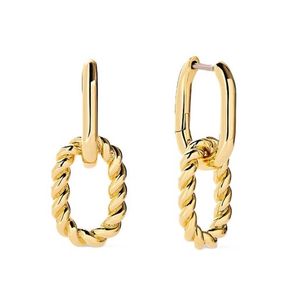Ash Double Mini Drop Earrings Gold Product Image