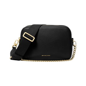 Michael Kors Bryant Medium Pebbled Leather Camera Crossbody Bag Black Product Image