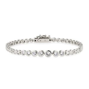 Graduated CZ Tennis Bracelet Silver Product Image