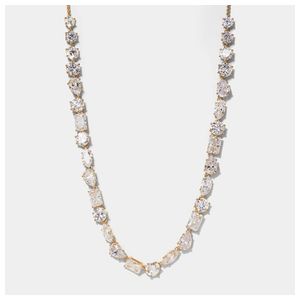 Beatrix Mixed CZ Slider Necklace, Gold Product Image