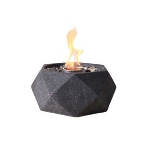 Geo Tabletop Fire Bowl Graphite Product Image