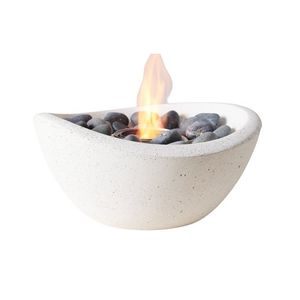 Wave Tabletop Fire Bowl, White Product Image