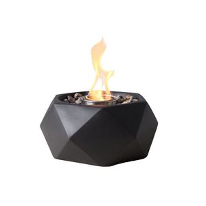 Geo Tabletop Fire Bowl Black Product Image