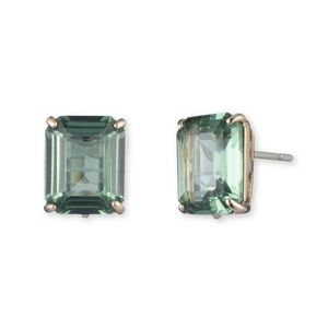 Stone Stud Earrings Green Product Image