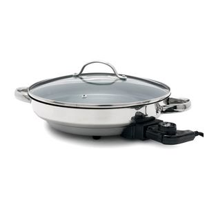 Bistro 12" Stainless Ceramic Nonstick Electric Skillet Product Image