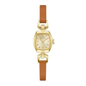 Ladies Goddess of Time Jackie Gold & Brown Leather Strap Champagne Dial Product Image