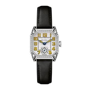 Mens Archive Lone Eagle Silver & Black Leather Strap Watch Silver-White Dial Product Image