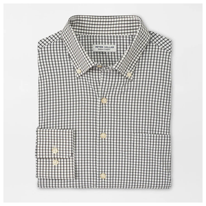Peter Millar Hanford Performance Twill Sport Shirt Small Black Size: Small Product Image