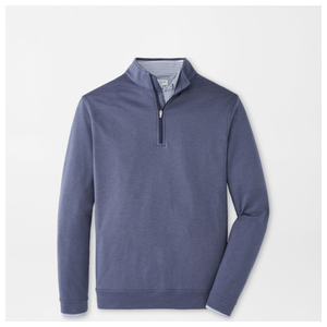 Peter Millar Perth Melange Performance Quarter-Zip Small Navy Size: Small Product Image