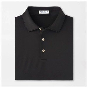Peter Millar Solid Performance Jersey Polo Small Black Size: Small Product Image