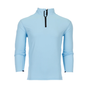 Greyson Tate Mockneck Quarter-Zip Large Wolf Blue Size: Large Product Image