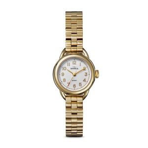 Ladies Runabout Gold-Tone Stainless Steel Watch Silver Dial Product Image