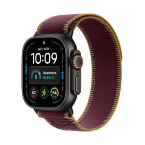 Apple Watch Ultra 4 GPS + Cellular 49mm Black Titanium Case with Burgundy Trail Loop - M/L Product Image