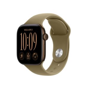 Apple Watch Series 12 GPS + Cellular 42mm Dark Bronze Aluminum Case with Olive Sport Band - S/M Product Image
