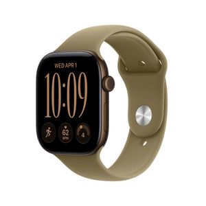 Apple Watch Series 12 GPS 46mm Dark Bronze Aluminum Case with Olive Sport Band - M/L Product Image
