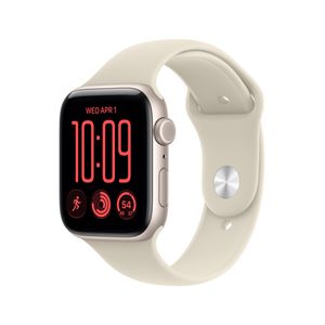 Apple Watch SE 3 GPS + Cellular 44mm Starlight Aluminum Case with Sand Sport Band - S/M Product Image
