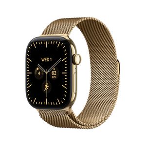Apple Watch Series 12 GPS + Cellular 46mm Radiant Gold Titanium Case with Radiant Gold Milanese Loop - M/L Product Image