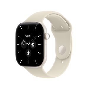 Apple Watch Series 12 GPS + Cellular 46mm Pearl White Ceramic Case with Sand Sport Band - M/L Product Image