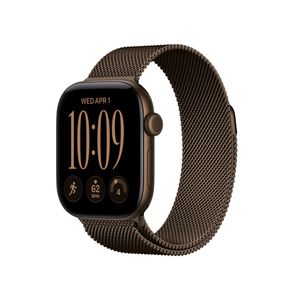 Apple Watch Series 12 GPS + Cellular 42mm Dark Bronze Aluminum Case with Dark Bronze Milanese Loop Product Image