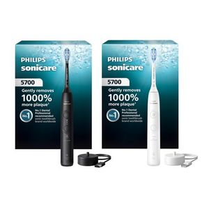 Sonicare For Two: 5700 Series Electric Toothbrushes, Black & White Minte Product Image