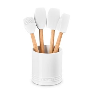 5pc Signature Utensil Crock and Tools Set, White Product Image