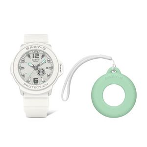 Ladies Baby-G + PLUS Convertible Analog White Resin Watch w/ Holder, White Dial Product Image