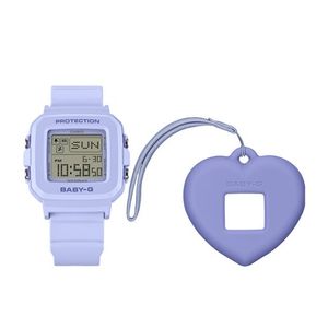 Ladies Baby-G + PLUS Convertible Digital Purple Resin Watch w/ Holder Product Image
