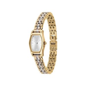 Ladies Greta Tri-Tone Stainless Steel Watch Silver White Dial Product Image
