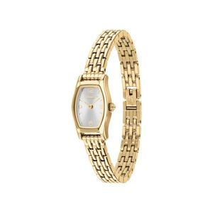 Ladies Greta Gold-Tone Stainless Steel Watch Silver White Dial Product Image
