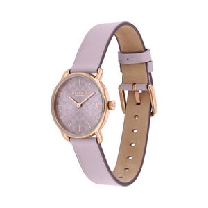 Ladies Elliot Rose Gold & Purple Leather Strap Watch Purple C Dial Product Image