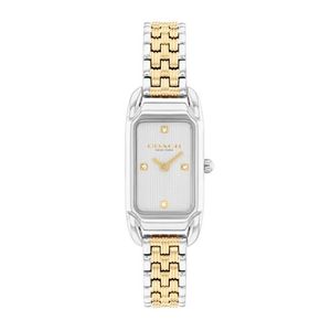 Ladies Cadie Two-Tone Stainless Steel Watch w/ Crystal Markers Silver Dial Product Image