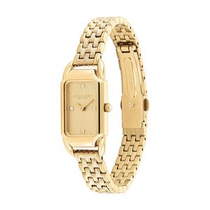 Ladies Cadie Gold-Tone Stainless Steel Watch w/ Crystal Markers Gold Dial Product Image