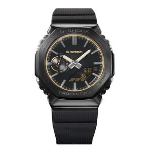 Mens 2100 Series Ana-Digi Luxe Black Resin Band Watch, Black Dial Product Image