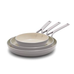 Alto Ceramic Nonstick 3pc Fry Pan Set, Sage Product Image