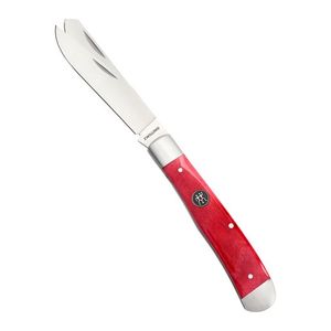 Trapper Pocket Knife Red Smooth Bone Product Image