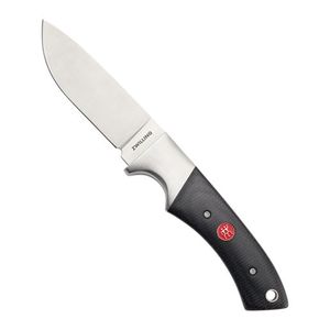 Fixed Hunter Knife w/ Leather Sheath Black Micarta Product Image