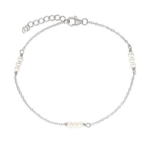 Pearl Station Bracelet Silver Product Image