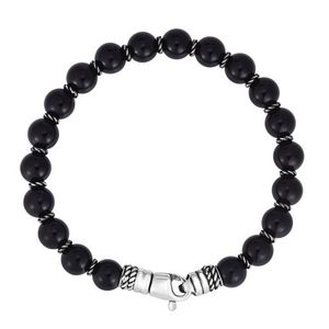 Sterling Silver & Black Onyx Bead Bracelet Product Image