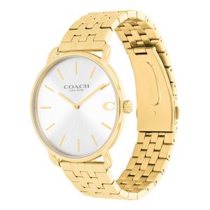 Mens Elliot Gold-Tone Stainless Steel Watch Silver White Dial Product Image