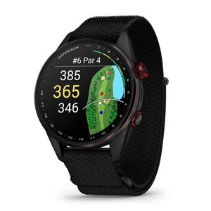 Approach S72 GPS 47mm Golf Smartwatch, Carbon Gray/Red w/ Black Band Product Image