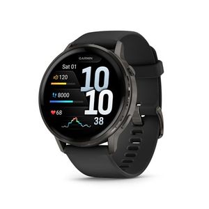Venu 4 GPS Health & Fitness Smartwatch - 45mm, Slate w/ Black Silicone Band Product Image